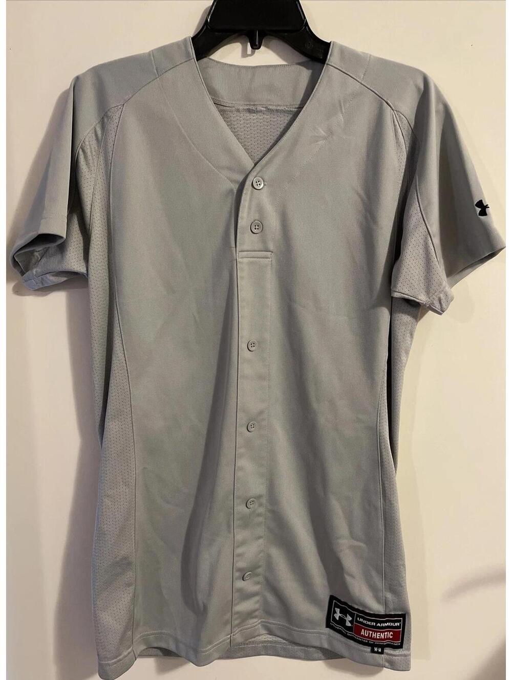 Under Armour Womens Medium Gray Authentic Performance Jersey Type Shirt! A1391